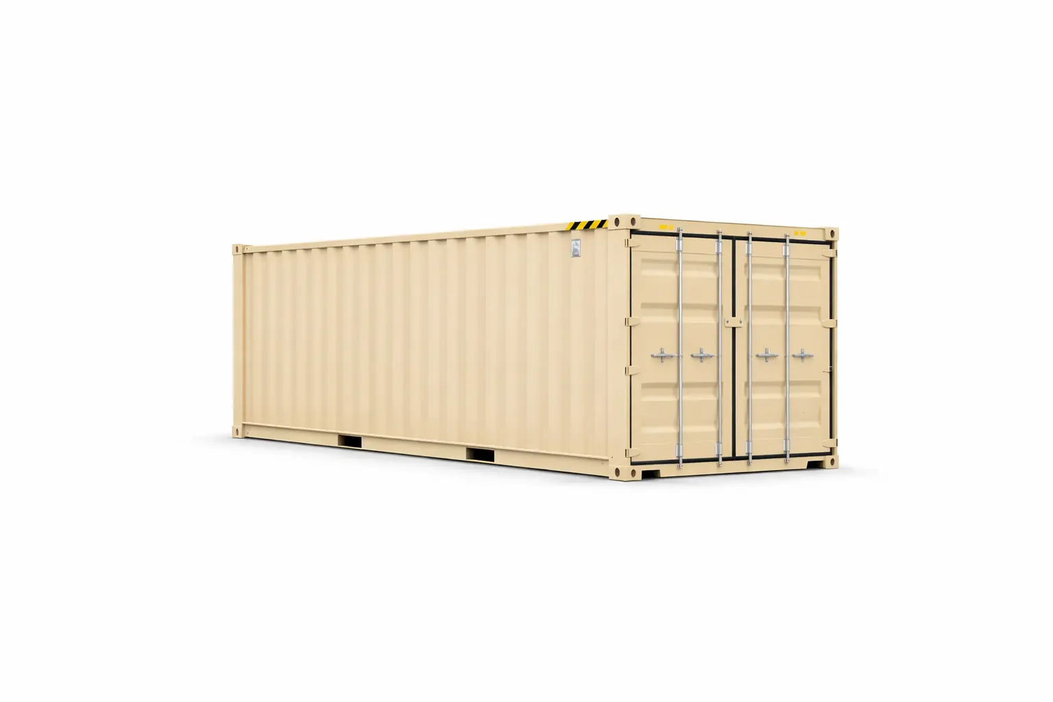 Illustrative 20-foot container; colors and condition vary.